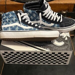 SUPREME X VANS HOLE PUNCH DENIM SK8 HI PRO SS20 SIZE 9.5
